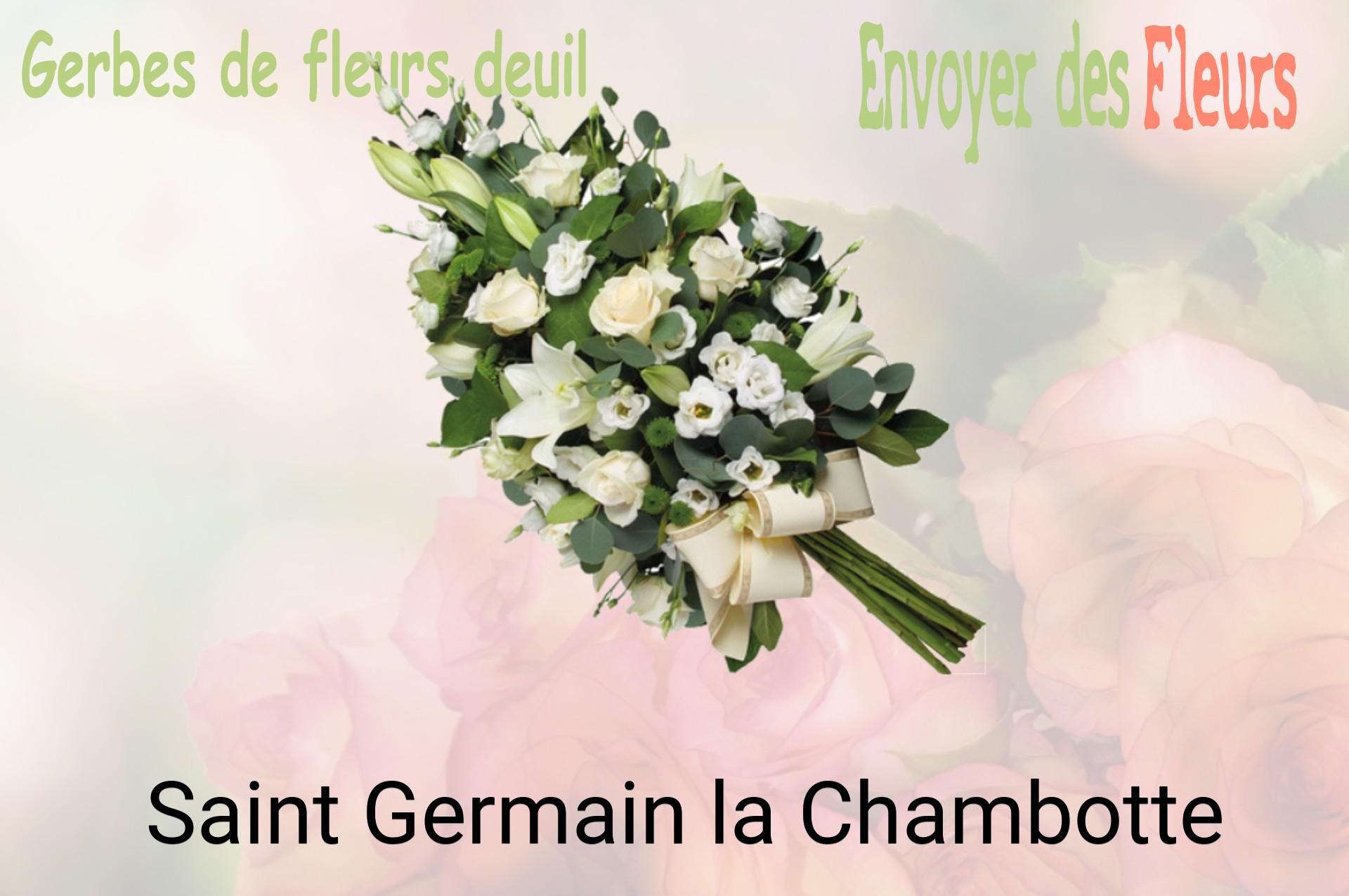 Gerbe de fleurs de deuil livrée à Saint-Germain-la-Chambotte